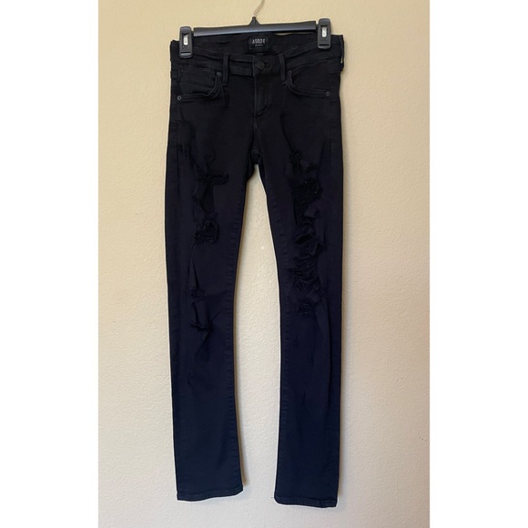 AGOLDE Chloe Distressed Jeans in black size 25 - Picture 2 of 9